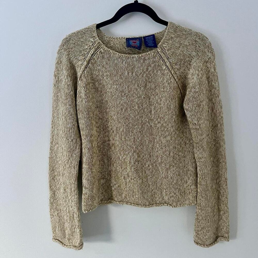 Knit bell sweater cream knit
